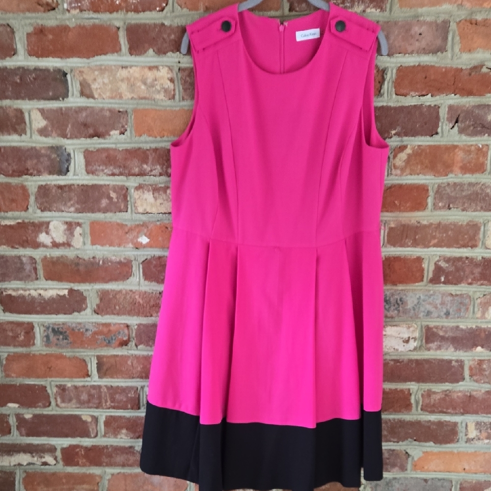 Calvin Klein Pink And Black Dress